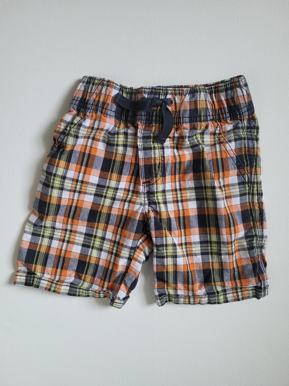 Y2K Style Boys Plaid Pull-On Shorts